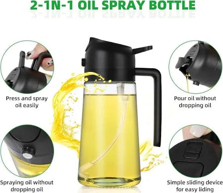 500ml 2 in 1 Olive Oil Sprayer and Dispenser